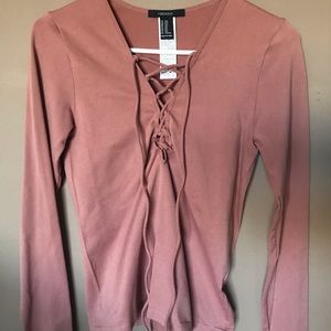 Front Cross Tie Long Sleeve